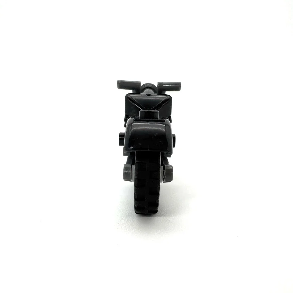 Lego Black Motorcycle Minifigure Scale Grey Chassis Vintage Town City Vehicle